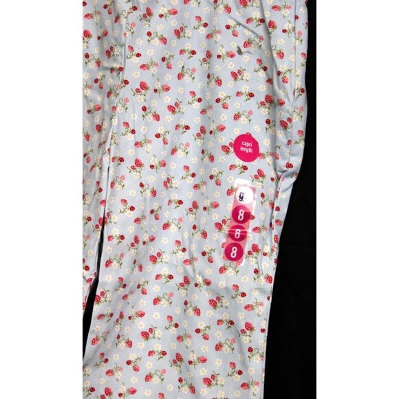 NEW 2004 Gymboree Strawberry Patch Blue Print Pants Adjustable Waist Flare sz 8 - Picture 3 of 9